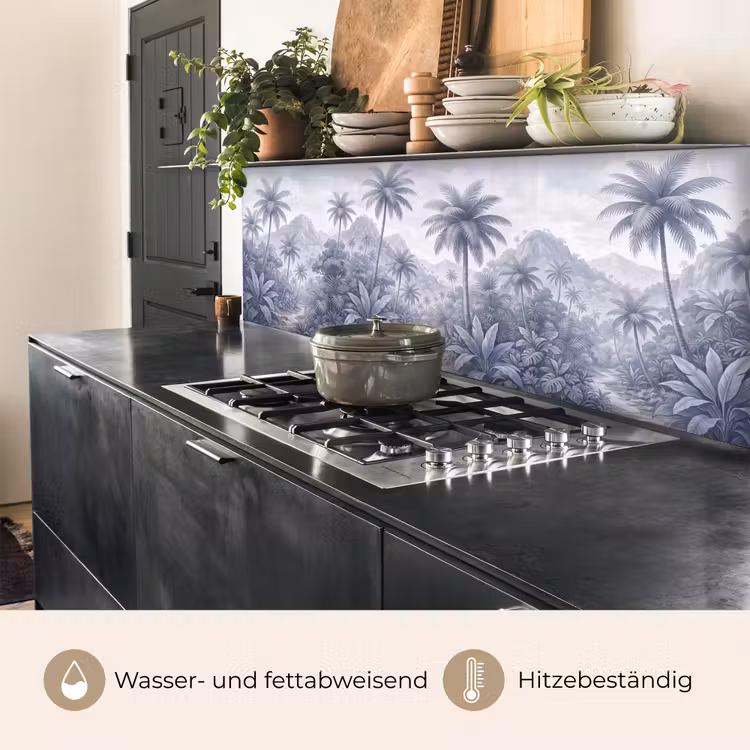 Natuur - Boom - Tropisch - Landschap - Blauw keuken achterwand 2 middel -usp_DE