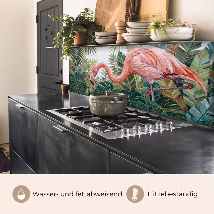 Natuur - Bladeren - Abstract - Groen - Vogel keuken achterwand 2 middel -usp_DE