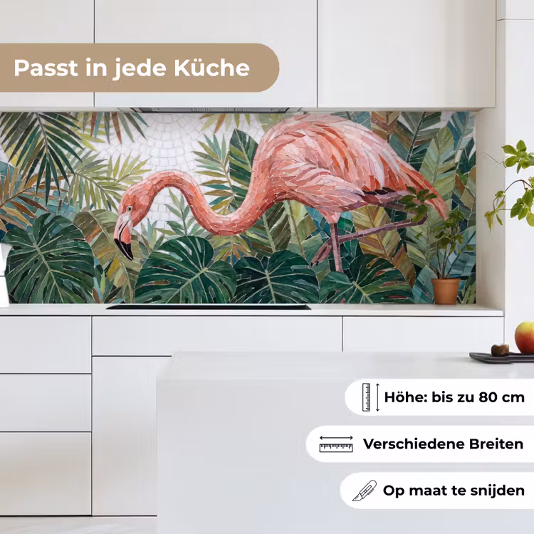 Natuur - Bladeren - Abstract - Groen - Vogel keuken achterwand 2 middel -sfeer4_DE