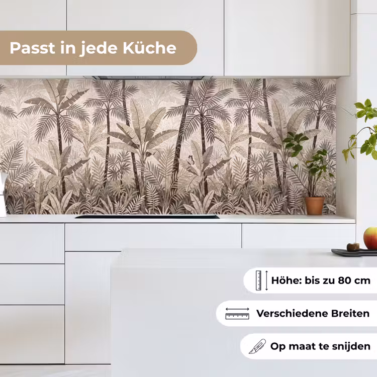 Natuur - Bladeren - Landschap - Mozaïek - Beige keuken achterwand 2 middel -sfeer4_DE
