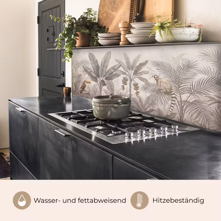 Natuur - Jungle - Ringstaartmaki - Bruin keuken achterwand 2 middel -usp_DE