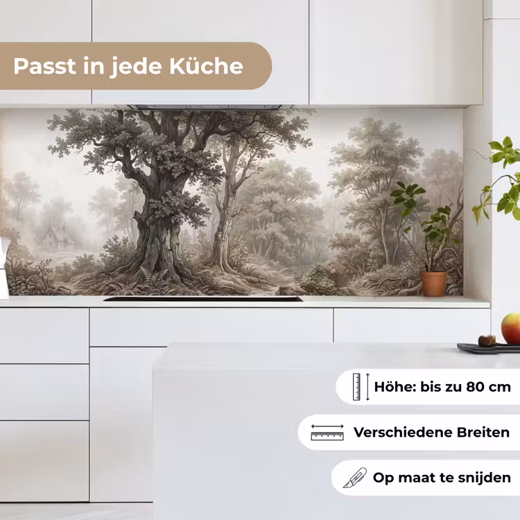 Natuur - Bos - Eik keuken achterwand 2 middel -sfeer4_DE