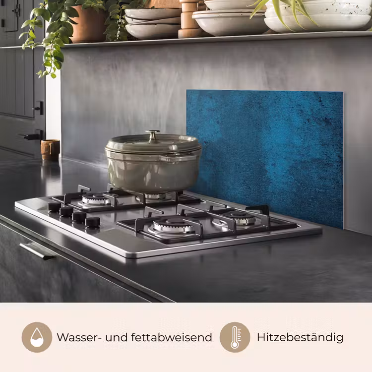 Natuursteen - Beton - Steen - Blauw keuken achterwand spatscherm klein -usp_DE