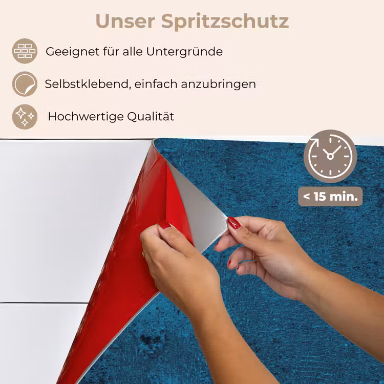 Natuursteen - Beton - Steen - Blauw keuken achterwand spatscherm klein -spatscherm_DE