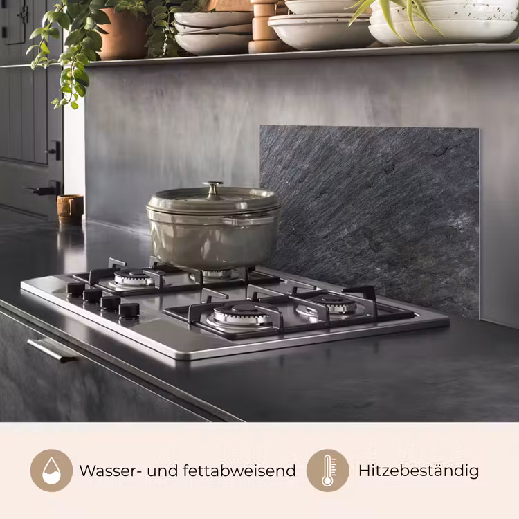 Natuursteen - Industrieel - Leisteen - Structuur - Grijs keuken achterwand spatscherm klein -usp_DE