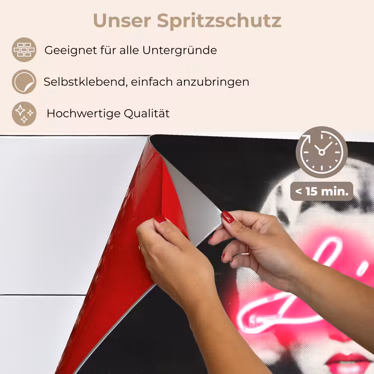 Neon - Letters - Vintage - Vrouw keuken achterwand spatscherm klein -spatscherm_DE