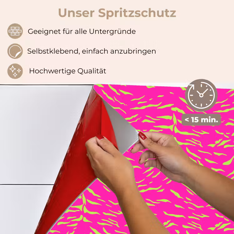 Neon - Groen - Roze - Tijger keuken achterwand spatscherm klein 900 -spatscherm_DE