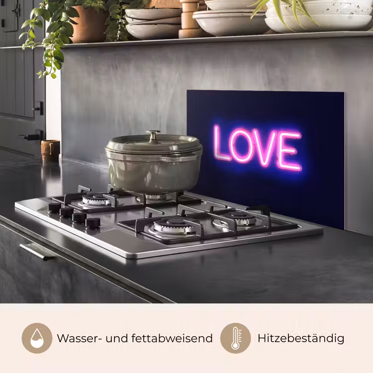 Neon - Love - Valentijn keuken achterwand spatscherm klein -usp_DE