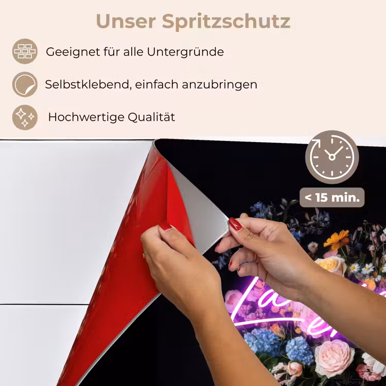 Neon - Vaas - Bloemen keuken achterwand spatscherm klein -spatscherm_DE