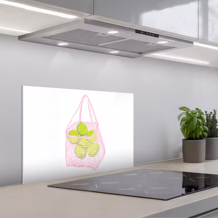 Netzakje - Roze - Illustratie - Limoenen keuken achterwand spatscherm klein -3d_schuin