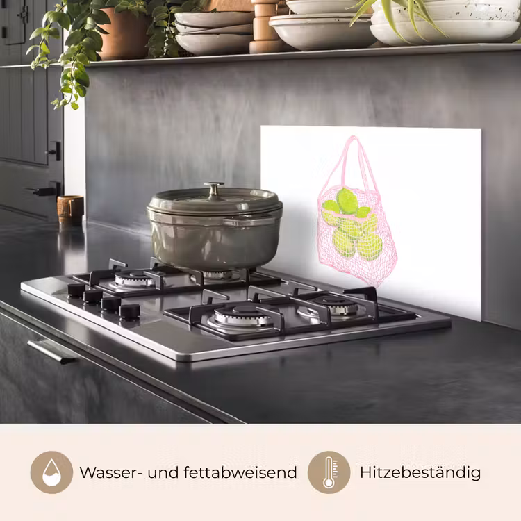 Netzakje - Roze - Illustratie - Limoenen keuken achterwand spatscherm klein -usp_DE
