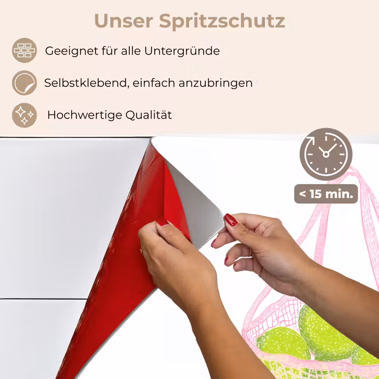 Netzakje - Roze - Illustratie - Limoenen keuken achterwand spatscherm klein -spatscherm_DE