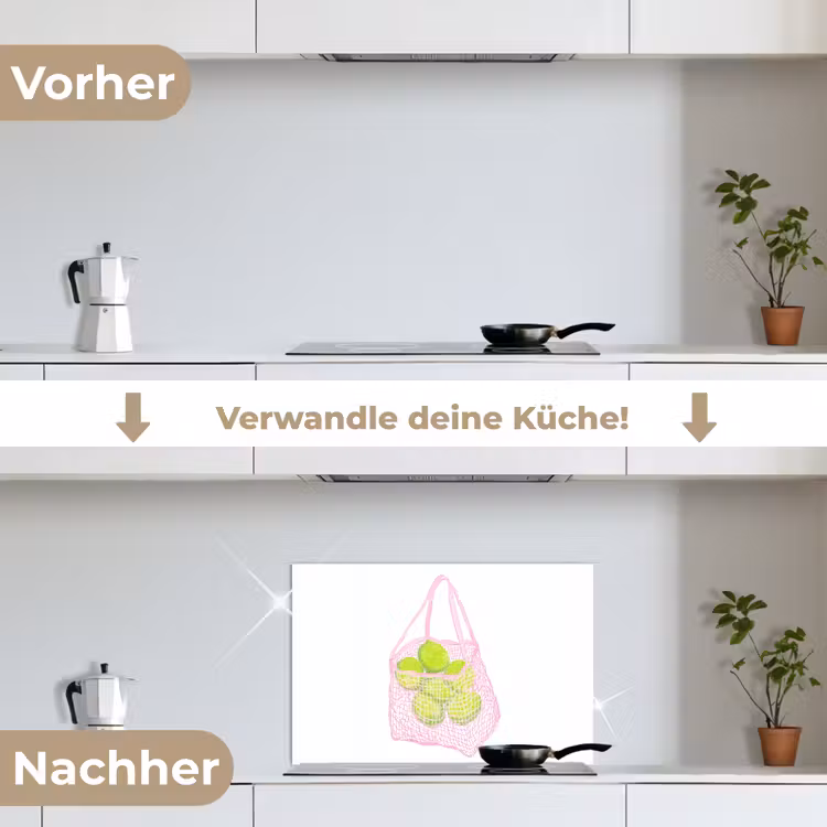 Netzakje - Roze - Illustratie - Limoenen keuken achterwand spatscherm klein -voor_na_DE