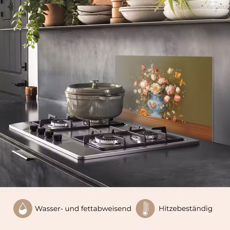 Neutral - Bloemen - Boeket - Vaas keuken achterwand spatscherm klein -usp_DE