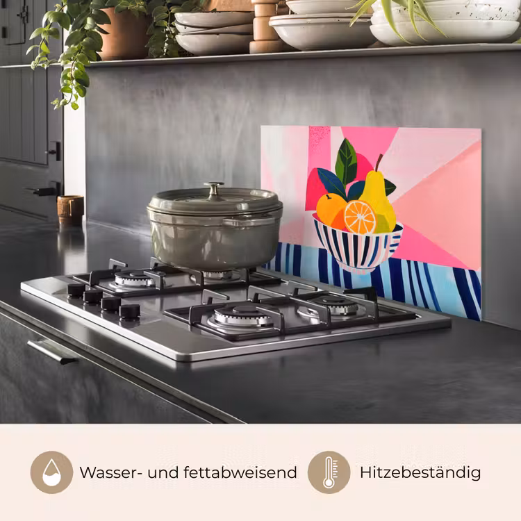 Fruit - Abstracte achtergrond - Roze keuken achterwand spatscherm klein -usp_DE