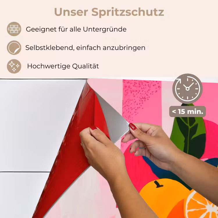 Fruit - Abstracte achtergrond - Roze keuken achterwand spatscherm klein -spatscherm_DE