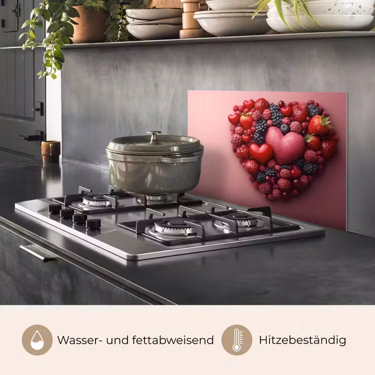 Fruit - Hartjes - Aardbeien - Frambozen - Bosbessen keuken achterwand spatscherm klein -usp_DE