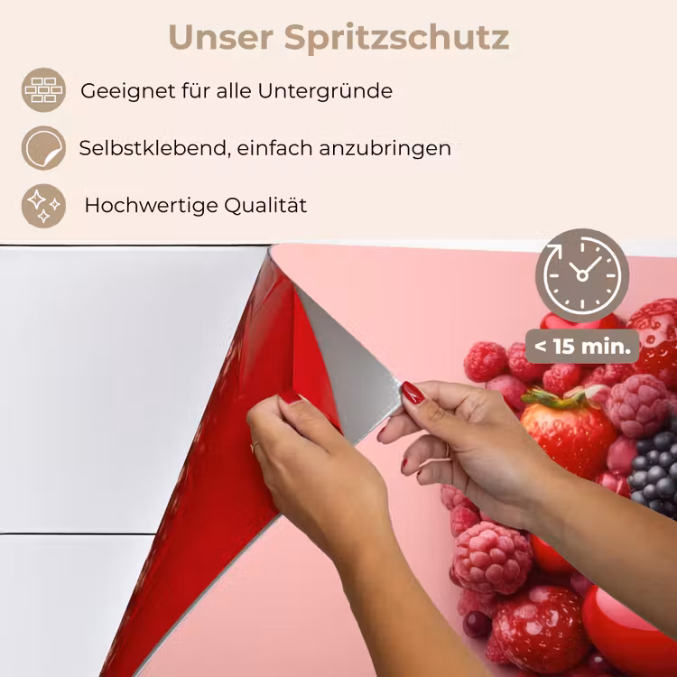 Fruit - Hartjes - Aardbeien - Frambozen - Bosbessen keuken achterwand spatscherm klein -spatscherm_DE
