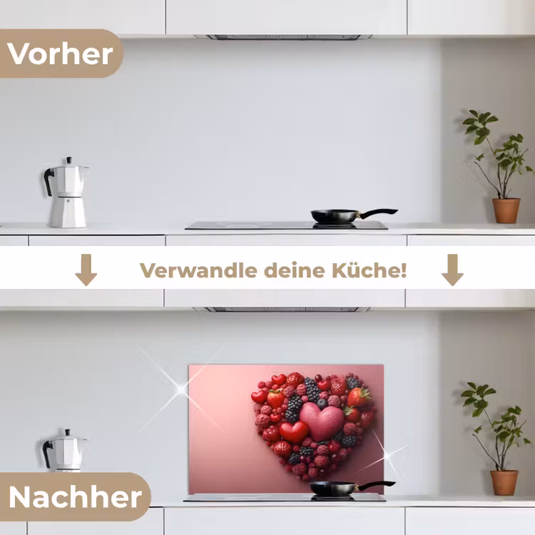 Fruit - Hartjes - Aardbeien - Frambozen - Bosbessen keuken achterwand spatscherm klein -voor_na_DE