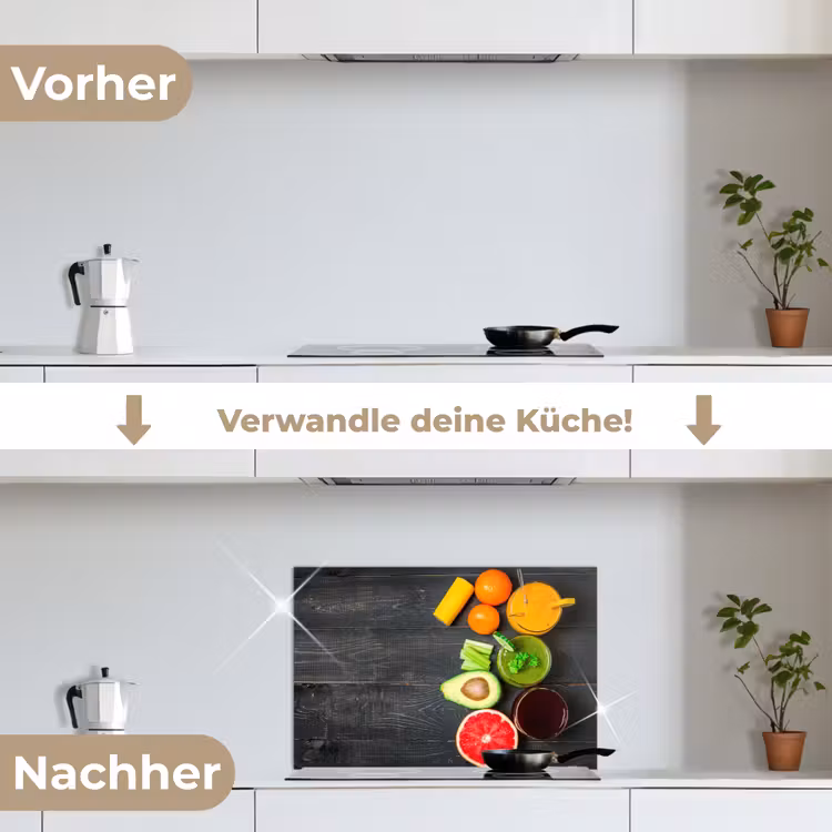 Fruit - Smoothie - Industrieel - Zomer keuken achterwand spatscherm klein -voor_na_DE