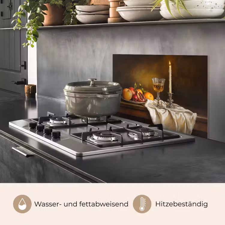 Fruit - Stilleven - Wijn - Kaars keuken achterwand spatscherm klein -usp_DE
