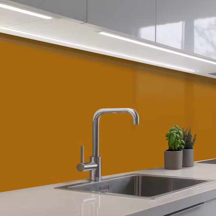 Ocre - Gold - Geel keuken achterwand 2 middel 871 -3d_schuin