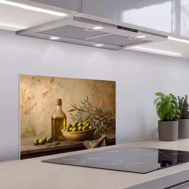 Olijven - Stilleven - Vintage keuken achterwand spatscherm klein -3d_schuin