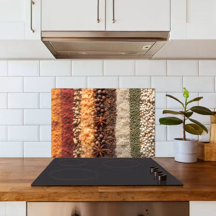 Banen - Verticaal - Kruiden - Variatie keuken achterwand spatscherm klein -sfeer2