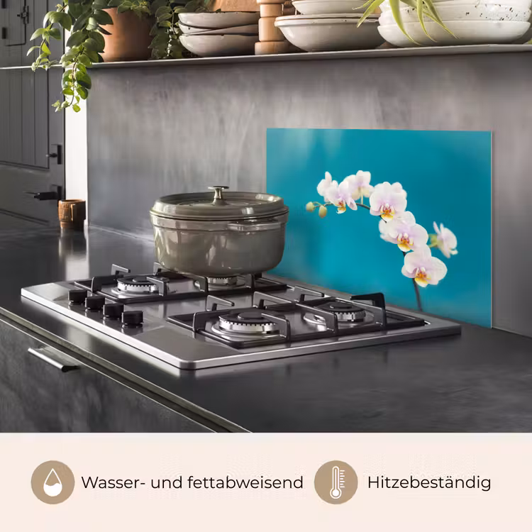 Orchidee - Bloemen - Plant - Wit - Paars keuken achterwand spatscherm klein -usp_DE
