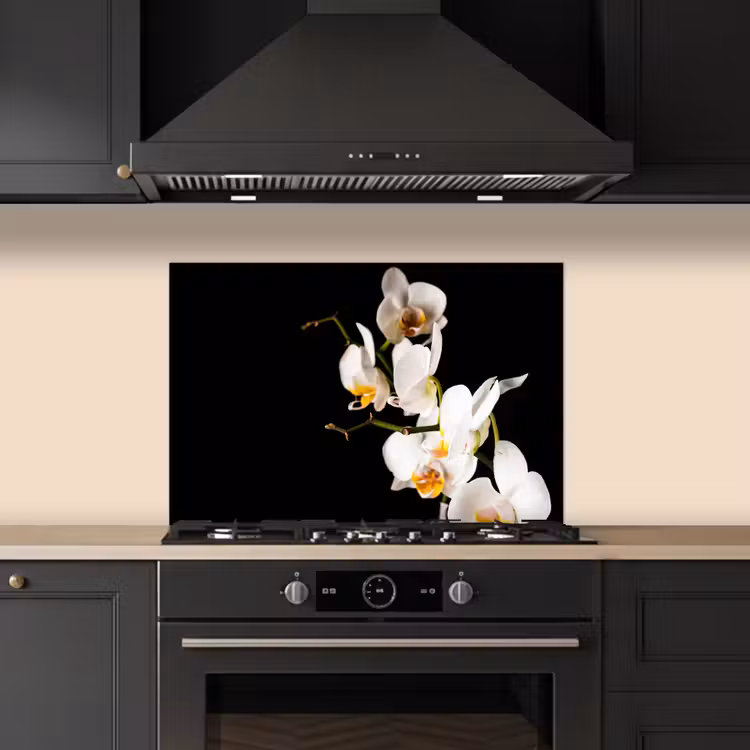 Orchidee - Bloemen - Planten - Botanisch keuken achterwand spatscherm klein -sfeer1
