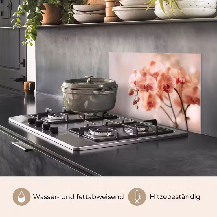 Orchidee - Bloemen - Roze - Bloemblaadjes keuken achterwand spatscherm klein -usp_DE