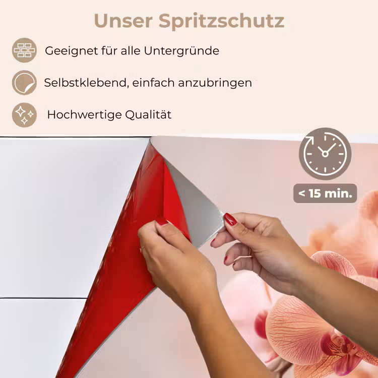 Orchidee - Bloemen - Roze - Bloemblaadjes keuken achterwand spatscherm klein -spatscherm_DE