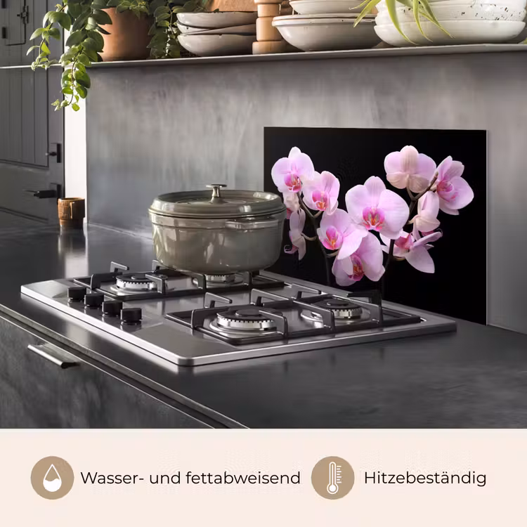 Orchidee - Bloemen - Roze - Flora keuken achterwand spatscherm klein -usp_DE