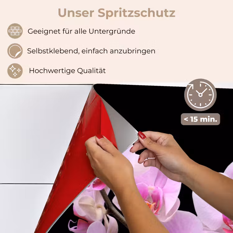 Orchidee - Bloemen - Roze - Flora keuken achterwand spatscherm klein -spatscherm_DE