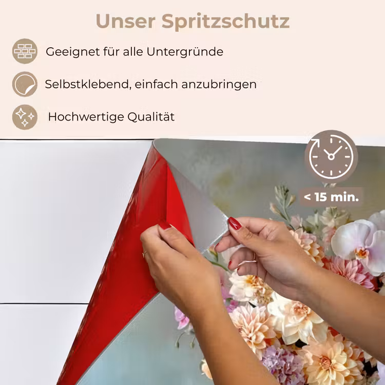 Orchidee - Boeket - Vaas - Bloemen keuken achterwand spatscherm klein -spatscherm_DE