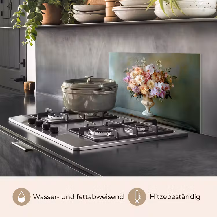 Orchidee - Boeket - Vaas - Bloemen keuken achterwand spatscherm klein -usp_DE