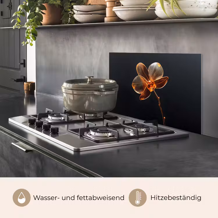 Orchidee - Doorzichtig - Bloem keuken achterwand spatscherm klein -usp_DE