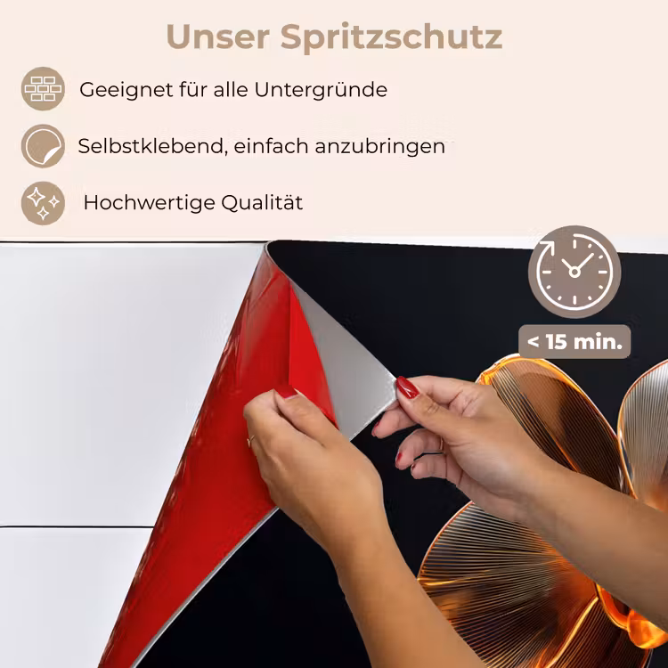 Orchidee - Doorzichtig - Bloem keuken achterwand spatscherm klein -spatscherm_DE