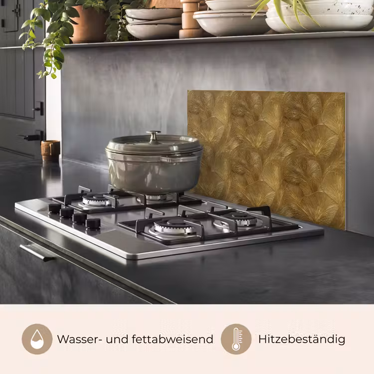 Organisch - Lijnen - Goud keuken achterwand spatscherm klein 900 -usp_DE