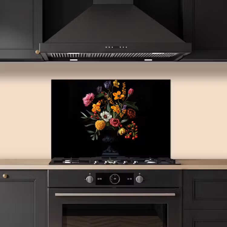 Sierlijk - Boeket - Bladeren keuken achterwand spatscherm klein -sfeer1