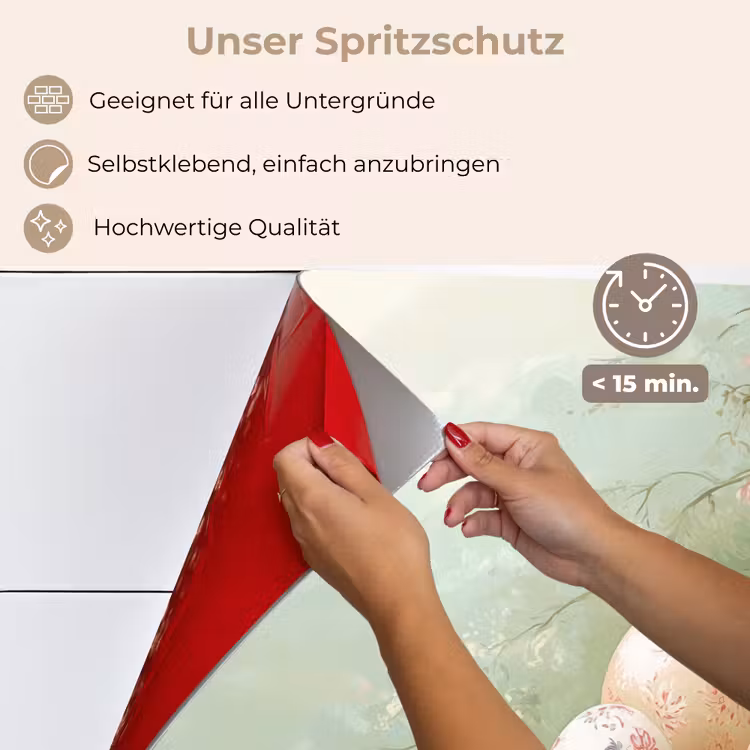 Paaseieren - Pasteltinten - Bloemen keuken achterwand spatscherm klein -spatscherm_DE