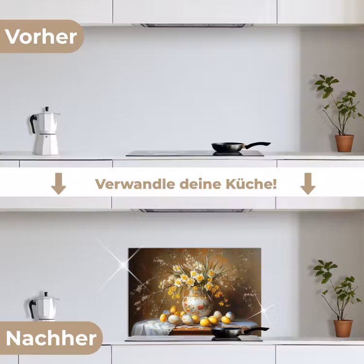 Paaseieren - Stilleven - Vaas keuken achterwand spatscherm klein -voor_na_DE