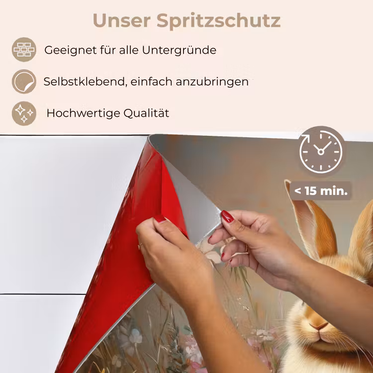 Paashaas - Lente - Paaseieren keuken achterwand spatscherm klein -spatscherm_DE