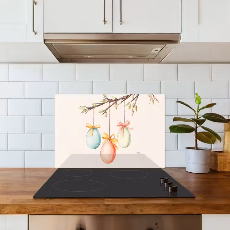 Paastak - Strikje - Eieren keuken achterwand spatscherm klein -sfeer2