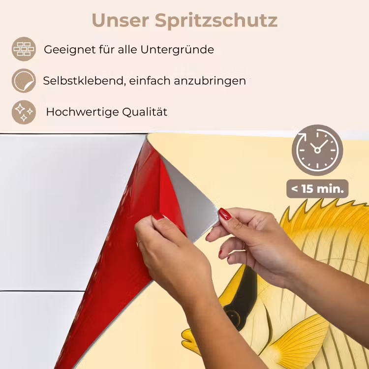 Ovaal - Vis - Geel - Schubben keuken achterwand spatscherm klein -spatscherm_DE