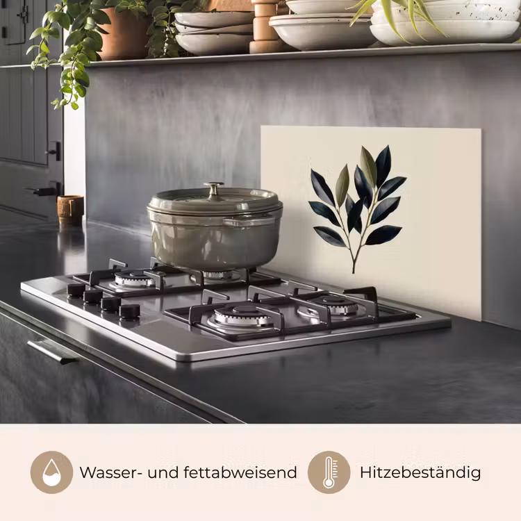 Ovaal - Olijfgroen - Simpel keuken achterwand spatscherm klein -usp_DE