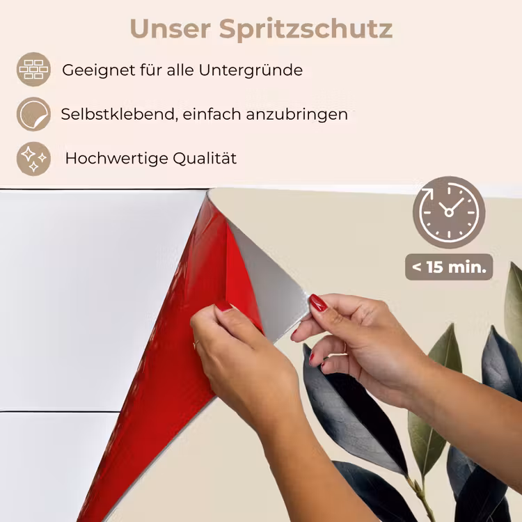 Ovaal - Olijfgroen - Simpel keuken achterwand spatscherm klein -spatscherm_DE