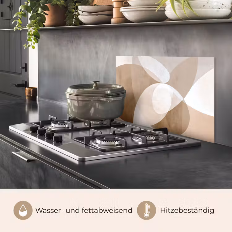 Ovale vormen - Transparant - Zachte overgang keuken achterwand spatscherm klein -usp_DE