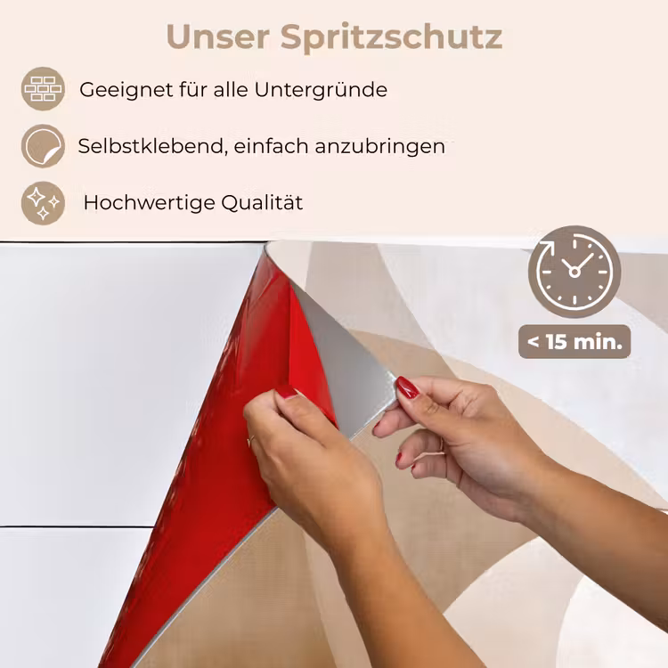 Ovale vormen - Transparant - Zachte overgang keuken achterwand spatscherm klein -spatscherm_DE