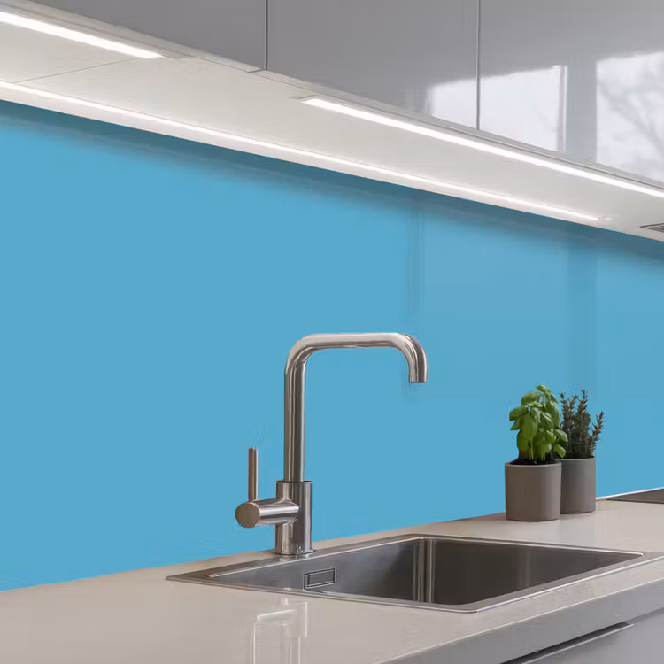 Ocean - Teal - Blauw keuken achterwand 2 middel 871 -3d_schuin